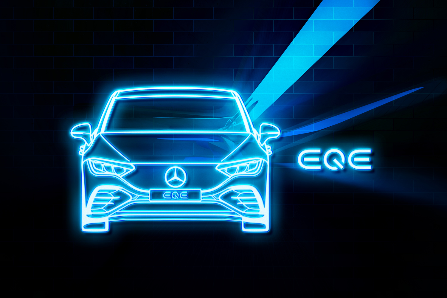 Mercedes-Benz Neon light art family workshop banner